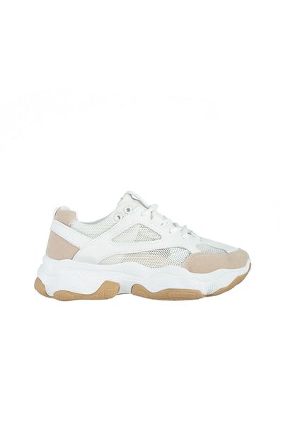 Kalapod Women's white textile sports shoes Rama