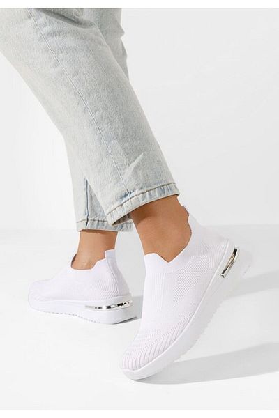 B T Shoes Tenisi Slip-On Palow albi