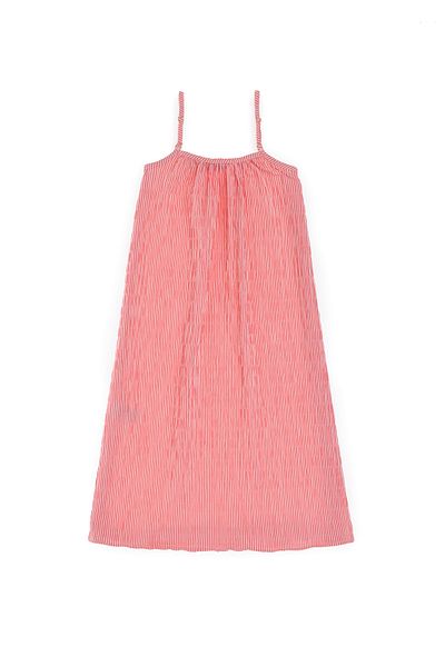 U.S. Polo Assn. Girl's Pink Striped A-Form Strap Woven Dress 50306579-Vr167