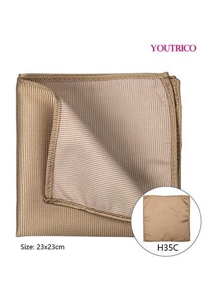 Youtrico Handkerchief-23*23cm,Suit Jacket with Pocket Collar-Foldable Polyester Silk,Portable