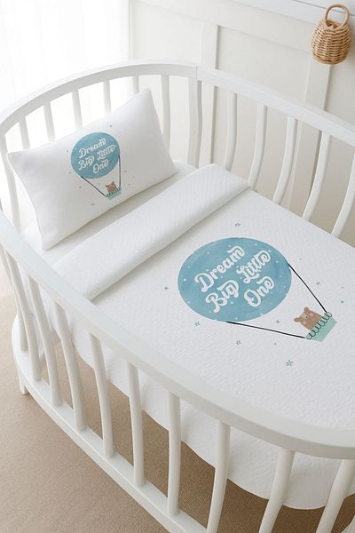 Tuğba Kuğu Pike Set - Pure Baby - Bear Dream - 80 X 120 cm