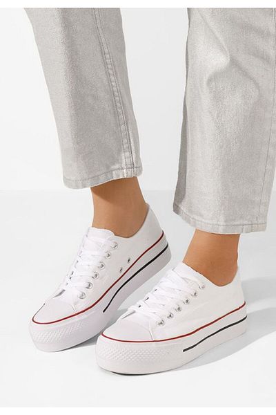 B T Shoes Bimala women's white sneakers