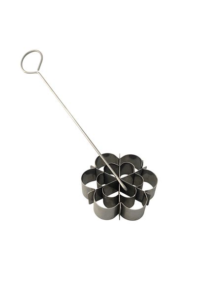 Nar kalıp Narcalip Stainless Steel Iron Dessert Mold Double Flower Model