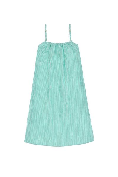 U.S. Polo Assn. Girl's Mint Strap A-Form Striped Woven Dress 50306579-Vr090