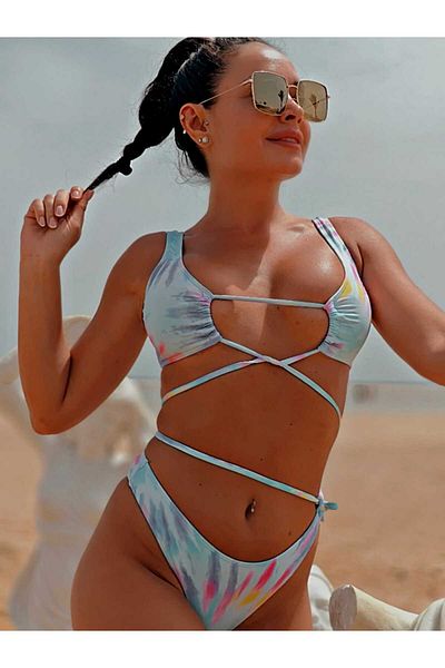 WildFashion Costum de baie in 2 piese model colorat SW2283-49