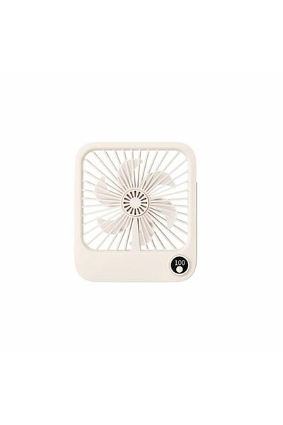 OEM Multifunctional 3-in-1 fan, grip handle, USB-C charging, Cream