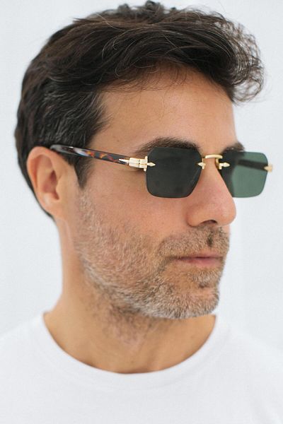 Bilge Karga Guts Gold Green Men's Sunglasses