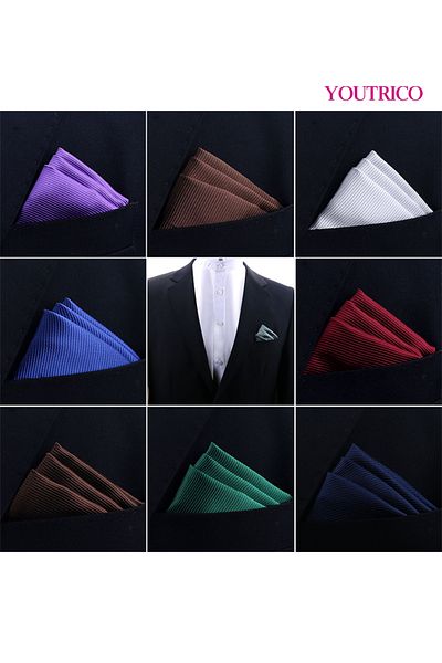 Youtrico Handkerchief-23*23cm,Suit Jacket with Pocket Collar-Foldable Polyester Silk,Portable