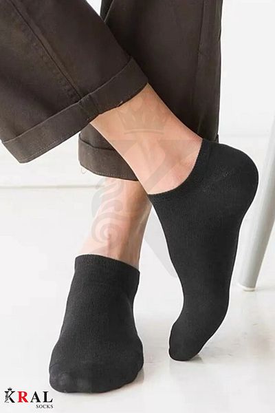 KRAL SOCKS Дамски - Мъжки 8 чифта памучни безшевни меки невидими чорапи до глезена от пениран памук
