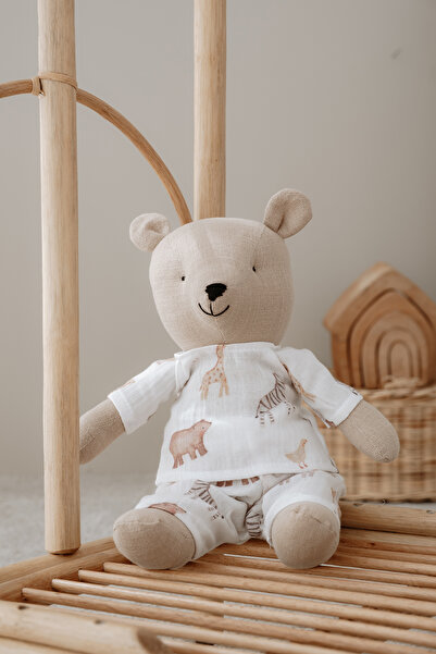 Tuğba Kuğu Pijamalı Ayıcık Uyku Arkadaşı - Pureline Series - Cute Animals