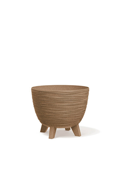 Prosperplast أصيص زهور دائري من الخشب الصديق للبيئة من فورو مع قاعدة أرجل سعة...