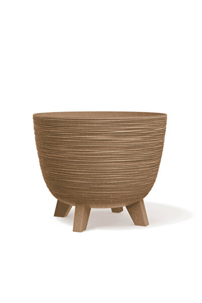 Prosperplast Furu Round ECO Wood Flowerpot with Legs Base 26 Liter