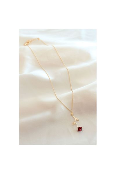Skygo Red Rose Figured Necklace - TJ-BKO6392