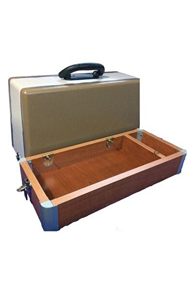 İşkur Makina Ev Tipi Aile Dikiş Makinası Ahşap Deri Kaplamalı Taşıma Çantası