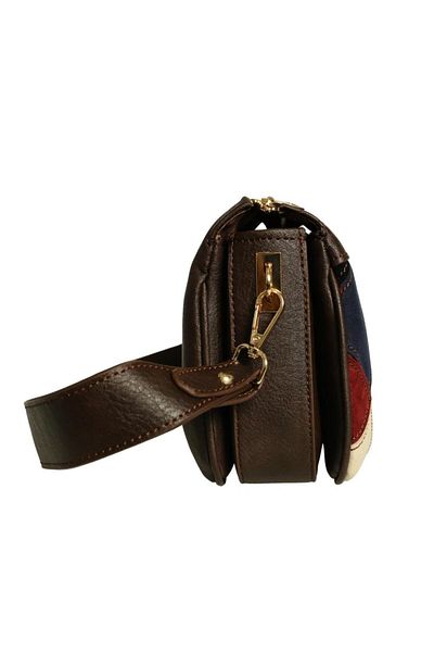 Platin Brown Combination Women's Shoulder Bag