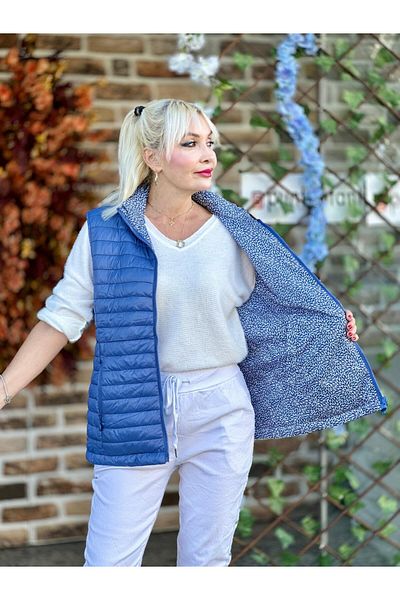 Punta Otantik N7751 Italian Double-Sided Vest Blue