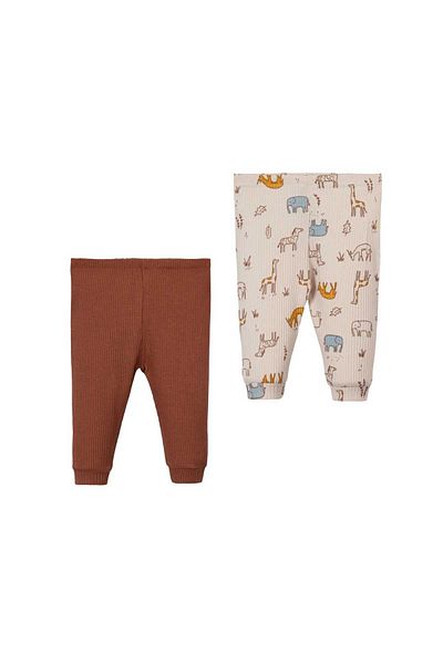 minipanda 2-Piece Animal-Solid Patterned Unisex Baby Single Bottom 100% Cotton