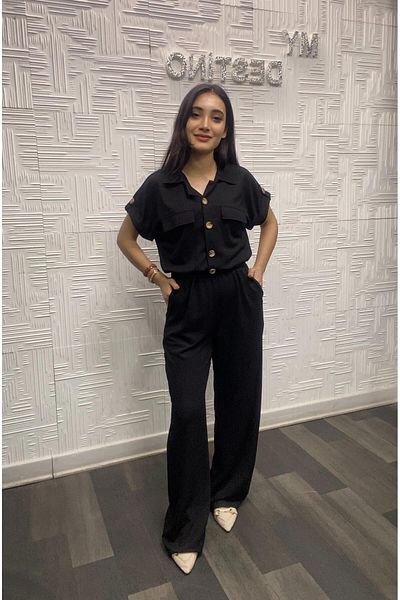 EGELİMODA Short Sleeve Summer Wrap Jumpsuit
