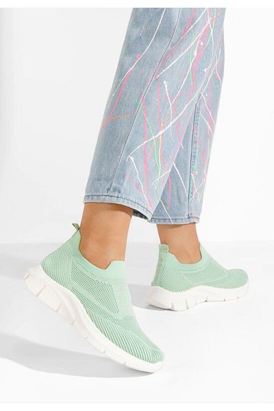 B T Shoes Milsena turquoise slip-on sneakers