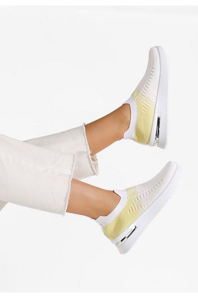 B T Shoes Alitea Yellow Slip-On Sneakers