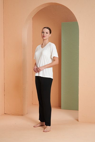 PJS Γυναικείο σετ πιτζάμες με λαιμόκοψη V 27135