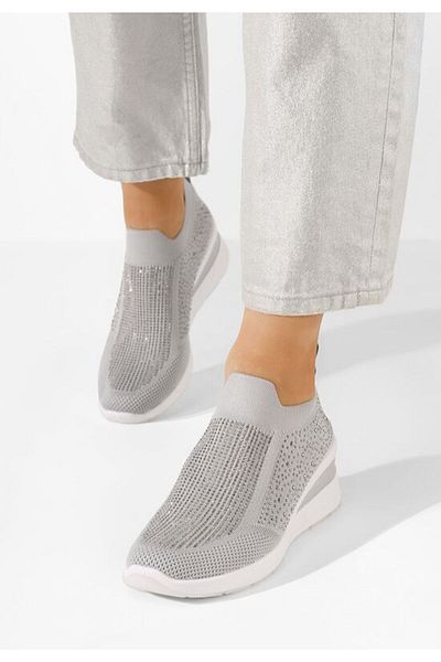 B T Shoes Women's Slip-On Amelie sneakers, gray