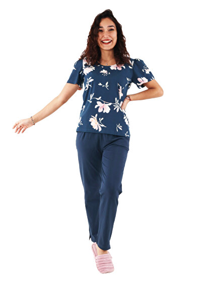 ASN concept Kadın Çiçek Desenli Pijama Üstü 3lü Paket (Büyük Beden Seceneğiyle)