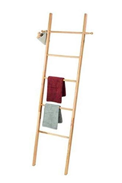 Saban Bambu Merdiven Havluluk | Dekoratif Çok Amaçlı Kıyafet & Havlu Askısı 5...