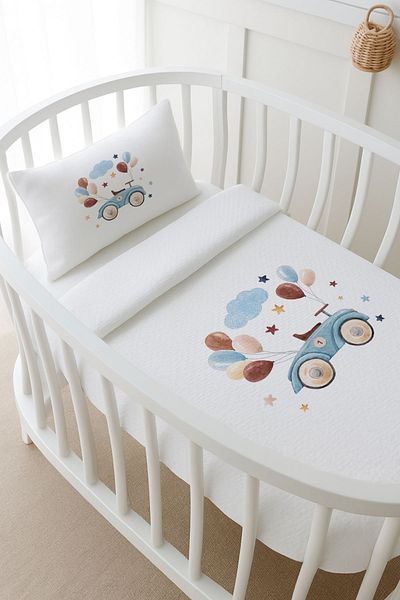 Tuğba Kuğu Pike Set - for Baby - Balloon Car - 80 X 120 cm