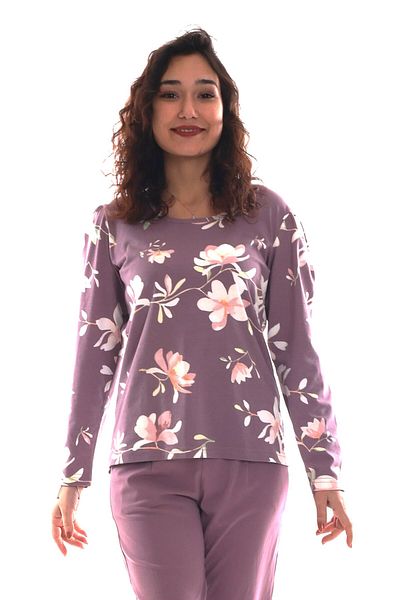 ASN concept Women's Floral Patterned Pajama Top 2 Pack (with Plus Size Option)