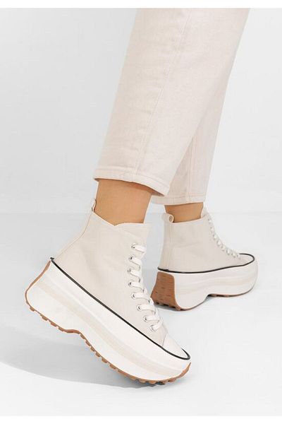 B T Shoes Beige Francene platform sneakers