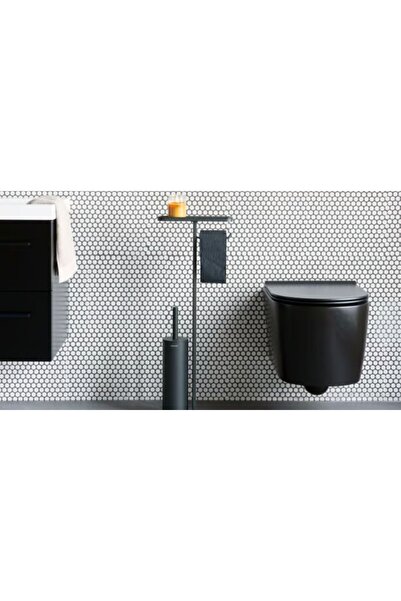 Brabantia منظم حامل ورق التواليت وفرشاة المرحاض باللون الرمادي الداكن من Mındset