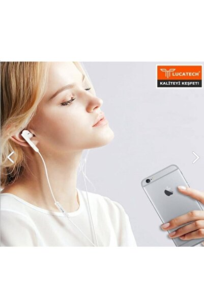 inteknoloji iPhone X / XS / XR / XS Max uyumlu Lightning Kablolu Kulaklık iTak Çalıştır