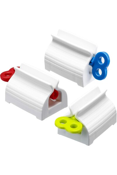 OEM Lefou Rolling Tube Toothpaste Squeezer, Green/Blue/Red (Set of 3)