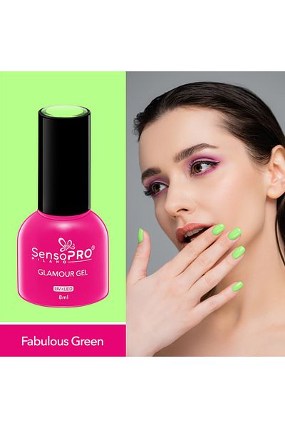 SensoPRO Milano Ojă semipermanentă Glamour Gel 8ml, Verde Fabulos #101