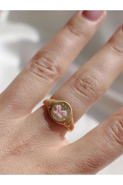 Reorah Collection Vintage Bow Steel Ring