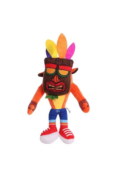 Toy Box Treasures Crash Bandicoot Aku Aku Plush Stuffed Toys Crazy Trilogy Series Anime Figure 26cm