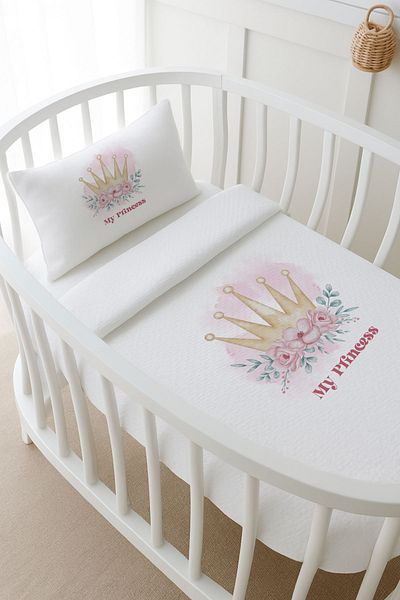 Tuğba Kuğu Pike Set - for Baby - Little Princess - 60 X 100 cm