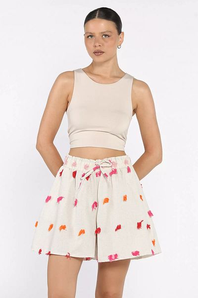GÜLSELİ Taşorange Tassel Detailed Women's Shorts Skirt