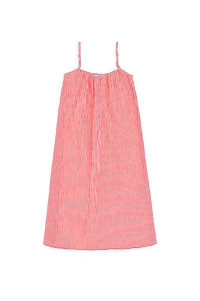 U.S. Polo Assn. Girl's Pink Striped A-Form Strap Woven Dress 50306579-Vr167