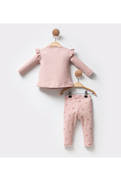 Cassiope Organic 100% Cotton Bird Printed Ruffle Double Set