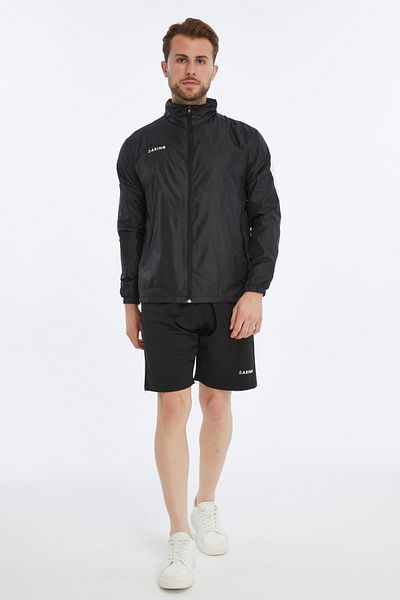 ASM SPOR Darıng Men's Black Waterproof Raincoat - Lightweight, Zippered, Hooded Windbreaker