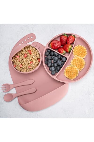 APPEKIDS Set Diversificare AppeKids Classic Old Rose, 100% Silicon, 6 luni+