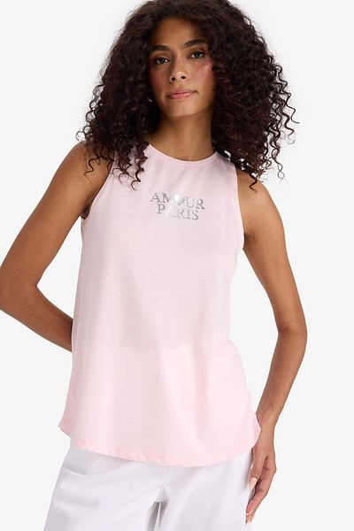 DeFacto Relax Fit Printed Crew Neck Undershirt F6236Ax25Hs