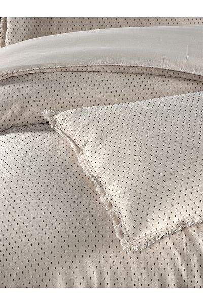 BED LİNE Σετ κρεβατιού με αναπήδηση διπλό κρεμ κουτί