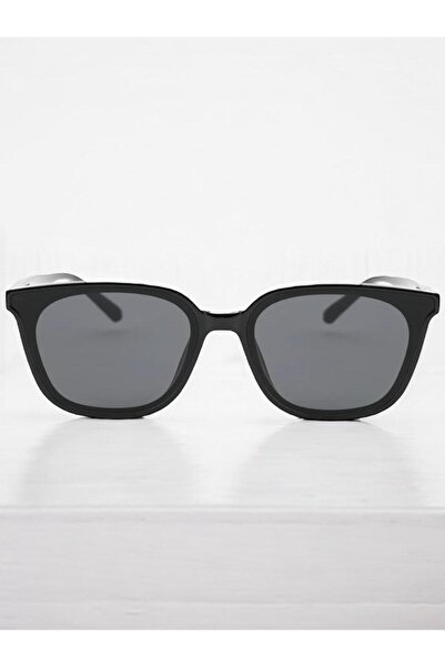 Merand Geometric Gold Black Bone Frame Black Glass Women's Sunglasses