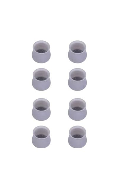 OEM Set 8 protectii picioare scaun, universale din silicon gri 40mm