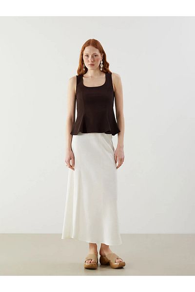 LC Waikiki Μπλούζα Peplum με τετράγωνο γιακά