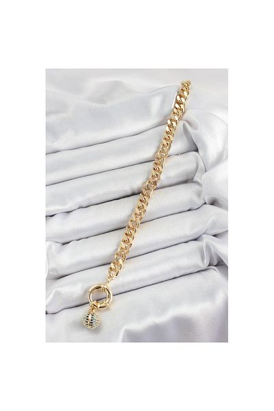 Skygo Brass Row Arrow Model Zircon Stone Gold Color Vip Series Women's Bracelet - Tj-Bb7209