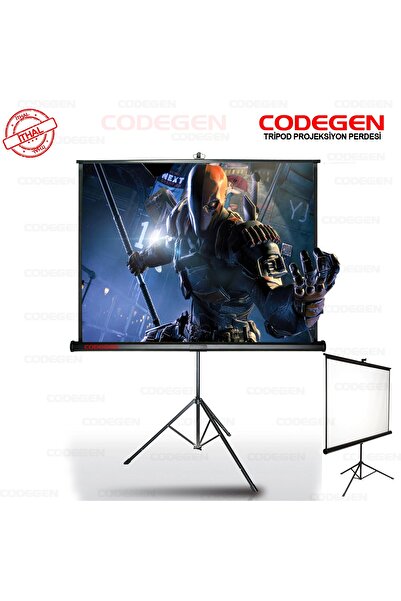 Genel Markalar TX-24 240x200 cm Tripod Ayaklı Taşınabilir Manuel Projeksiyon Perdesi (Arkası Siyah Fonlu)